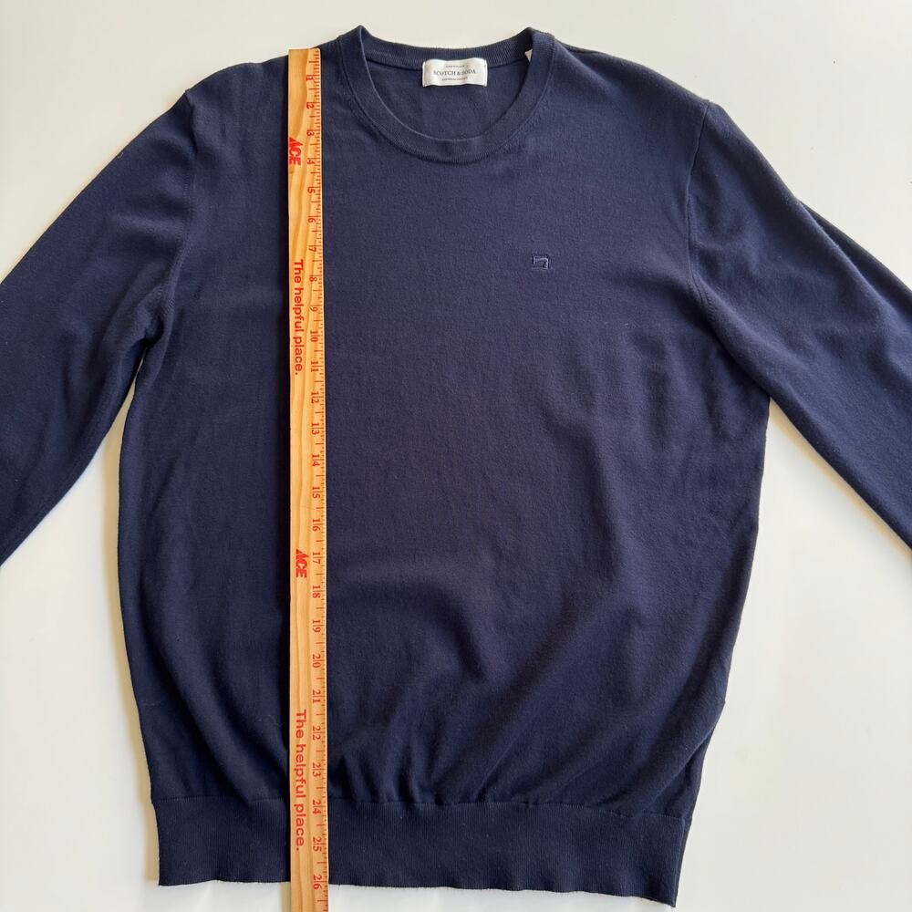 Scotch & Soda Amsterdam Core Crewneck Pullover Sweater Mens Size XL Night Blue - Picture 12 of 12